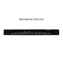 Modern Magnetic Knife Strip With 3 Hooks 16 Inch Rhythm Of The City Design