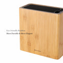 Deluxe Universal Knife Block With Slots Bamboo Knife Holder XL