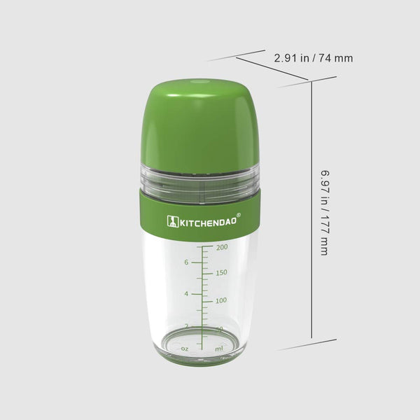 2 in 1 Salad Dressing Shaker With Citrus Juicer Salad Tool 250ml Green