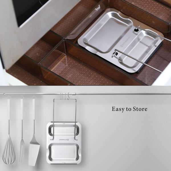 304 S/S Lid And Spoon Rest Foldable Utensils Lid Holder For Easy Storage