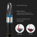 2-in-1 Wine Aerator Pourer and Stopper, Premium Wine Air Aerator Pourer Decanter Spout Dispenser No Drip or Spill - BPA Free - Improve Taste and Bouquet Instantly - Dishwasher Safe