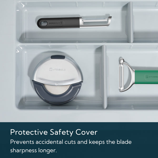 KITCHENDAO Premium Heavy Duty Pizza Cutter Wheel – Magnetic Detachable Design Handheld Pizza Slicer, 4-Inch Sharp Blade with Safety Protective Cover, Durable, Dishwasher Safe, Great Gift Idea