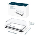 KITCHENDAO Airtight Flip-Top Butter Dish with Lid for Countertop and Refrigerator, Butter Keeper, Plastic Butter Holder Tray for 2 Sticks East Coast/West Coast/European Style/ Kerrygold Butter
