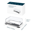 KITCHENDAO Airtight Flip-Top Butter Dish with Lid and Knife Spreader for Countertop and Refrigerator, Butter Keeper, Plastic Butter Holder Tray for 2 Sticks East Coast/ West Coast/ Kerrygold Butter
