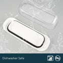 KITCHENDAO Airtight Butter Dish with Lid for Countertop and Refrigerator Door Shelf, Plastic Butter Holder, Butter Keeper Tray Container for West/East Coast Butter, White