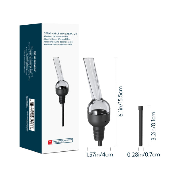 KITCHENDAO Detachable Wine Aerator Pourer - BPA Free Tritan Premium Wine Air Aerator Decanter Spout Dispenser