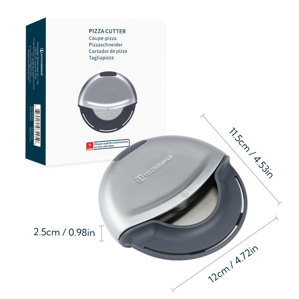 KITCHENDAO Premium Heavy Duty Pizza Cutter Wheel – Magnetic Detachable Design Handheld Pizza Slicer, 4-Inch Sharp Blade with Safety Protective Cover, Durable, Dishwasher Safe, Great Gift Idea
