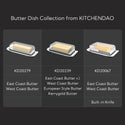 KITCHENDAO Airtight Butter Dish with Lid for Countertop and Refrigerator Door Shelf, Easy Scoop-Dishwasher Safe, Plastic Butter Holder Tray Container for West/East Coast Butter