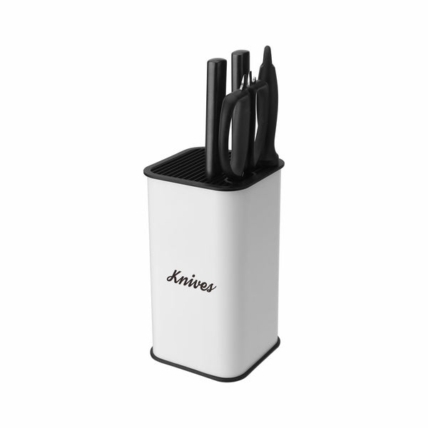 Universal Knife Block With Slots For Scissors And Sharpening Rod Farmh