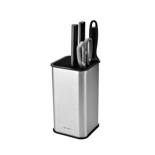 Universal Knife Block With Slots For Scissors And Sharpening Rod Basic