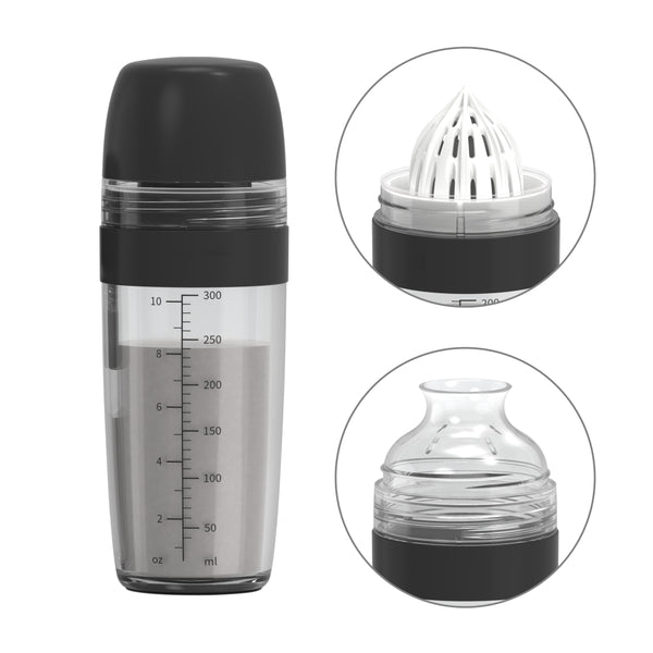 Salad Dressing Shaker, Durable Easy to Operate Prevent Leakage Salad Dressing Container with Lid for Kitchen White,Black,Green