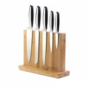Luxury Magnetic Knife Block Holder Cutlery Display Stand Bamboo