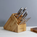 20 Slot Bamboo Knife Holder Without Knives Deluxe Knife Stand