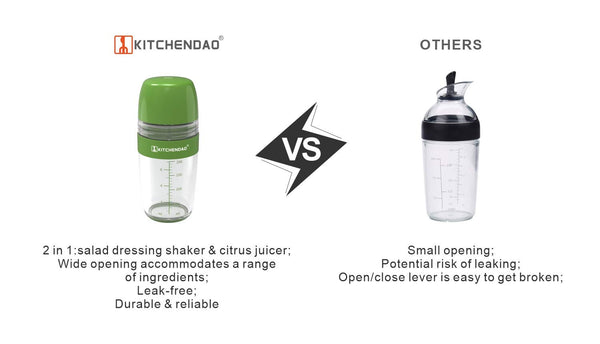 2 in 1 Salad Dressing Shaker With Citrus Juicer Salad Tool 350ML | kitchendao 2 in 1 Salad Dressing Shaker With Citrus Juicer Salad Tool 350ML | kitchendao