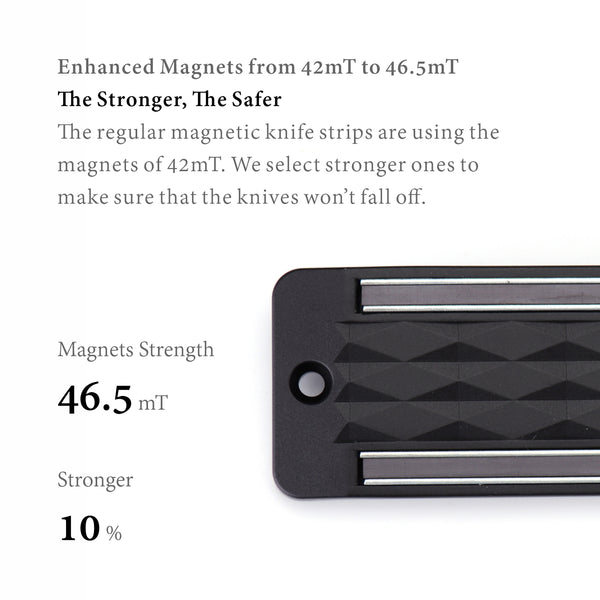 13 Inch Diamond Magnetic Knife Strip Holder Rack With Hooks