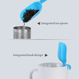 2 in 1 Tea Infuser With Integrated Tea Spoon Extra Fine Mesh For All Kinds Of Tea 4 Pack