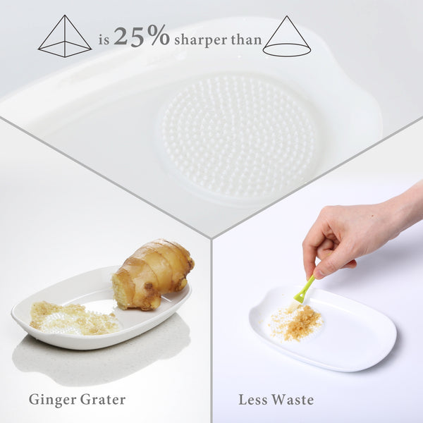 Ginger grater ceramic: extra sharp non-slip ceramic grater