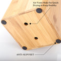 Deluxe Universal Knife Block With Slots Bamboo Knife Holder Basic