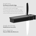 Transparent Universal Knife Block knife holder With Scissors Slot Square