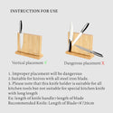 Luxury Magnetic Knife Block Holder Cutlery Display Stand Bamboo