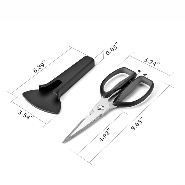 Multi-Functional Magnetic Protective Cover Kitchen Scissors Fridge Cut Food  Detachable Food Scissors
