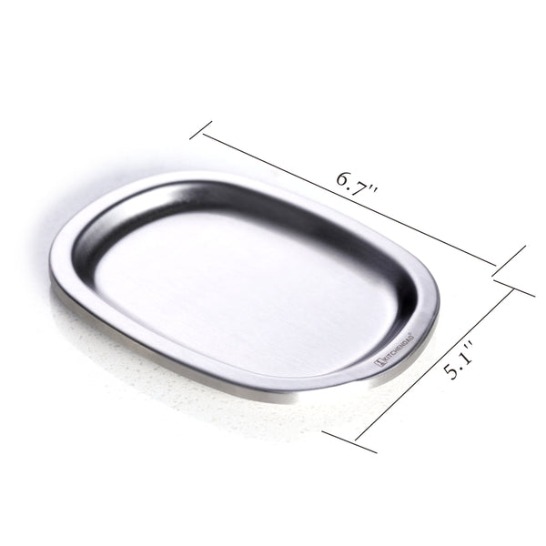 Stainless Steel Spoon Rest With Silicone Anti-slip Pad For Kitchen