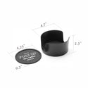 4.25 Inch Bar Drink Coasters With Holder Set Of 8 Black Funny